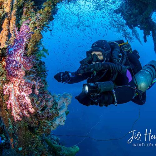 diver-pam-wall-rb-side-mount-jill